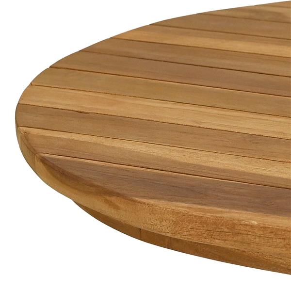 Grote foto vidaxl tafelblad 90 x 45 x 3 5 cm ovaal massief teakhout naturel antiek en kunst stoelen en banken