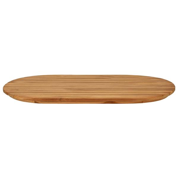 Grote foto vidaxl tafelblad 80 x 40 x 3 5 cm ovaal massief teakhout naturel antiek en kunst stoelen en banken