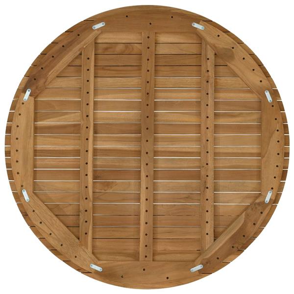Grote foto vidaxl tafelblad 90 x 3 5 rond massief teakhout naturel antiek en kunst stoelen en banken