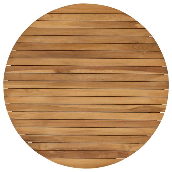 Grote foto vidaxl tafelblad 80 x 3 5 rond massief teakhout naturel antiek en kunst stoelen en banken