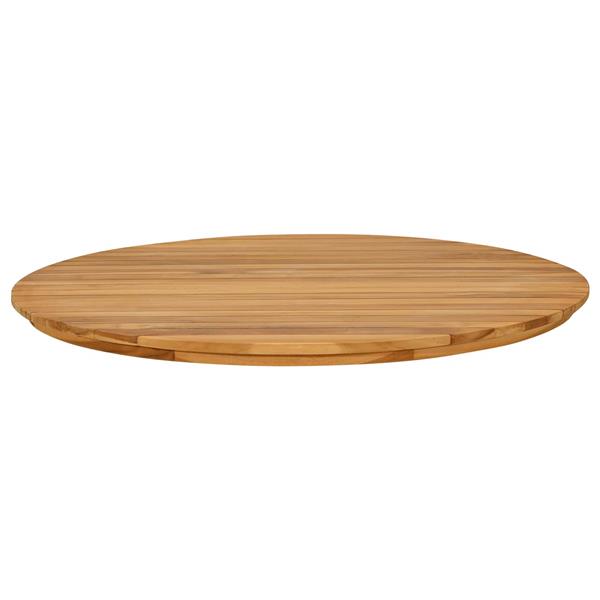 Grote foto vidaxl tafelblad 80 x 3 5 rond massief teakhout naturel antiek en kunst stoelen en banken