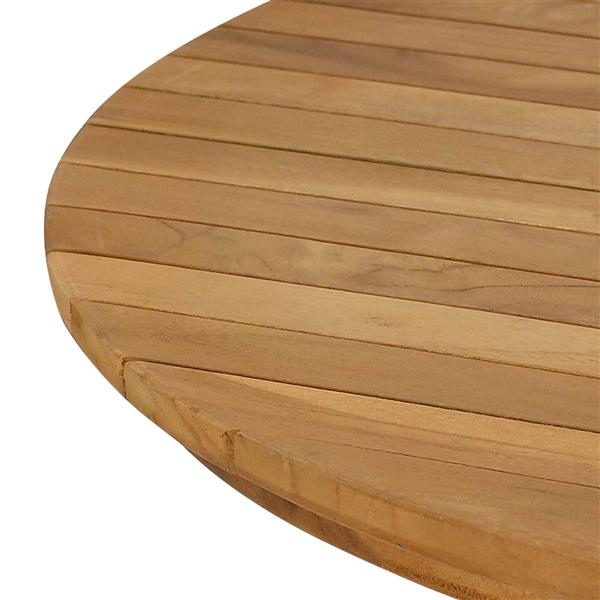 Grote foto vidaxl tafelblad 80 x 3 5 rond massief teakhout naturel antiek en kunst stoelen en banken
