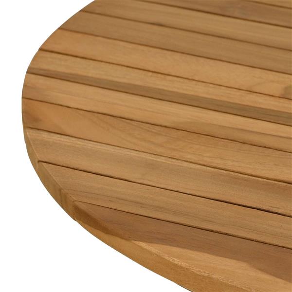 Grote foto vidaxl tafelblad 60 x 3 5 rond massief teakhout naturel antiek en kunst stoelen en banken