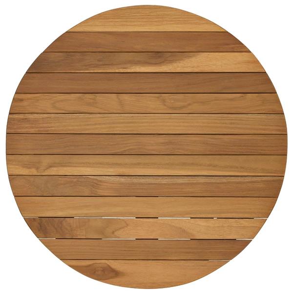 Grote foto vidaxl tafelblad 50 x 3 5 rond massief teakhout naturel antiek en kunst stoelen en banken