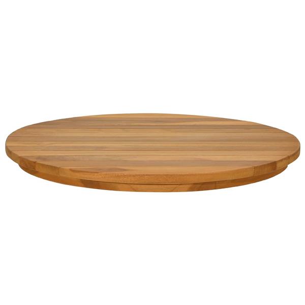 Grote foto vidaxl tafelblad 50 x 3 5 rond massief teakhout naturel antiek en kunst stoelen en banken