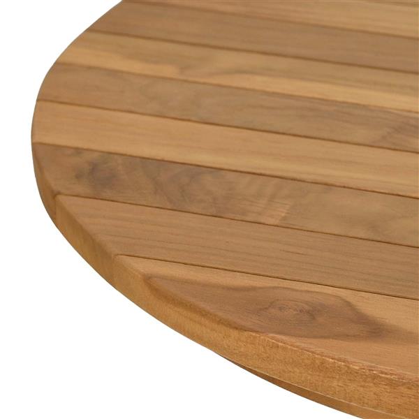 Grote foto vidaxl tafelblad 50 x 3 5 rond massief teakhout naturel antiek en kunst stoelen en banken