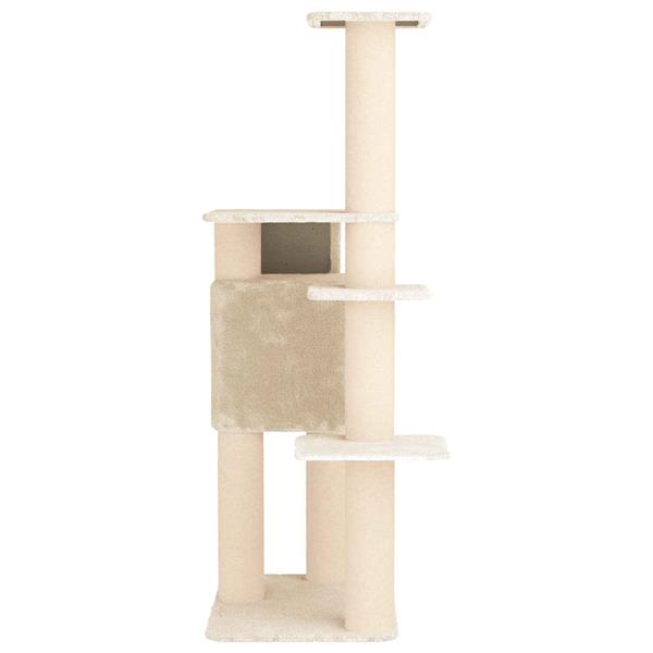 Grote foto vidaxl kattenboom met sisal krabpalen cr mekleurig 183 cm dieren en toebehoren katten accessoires