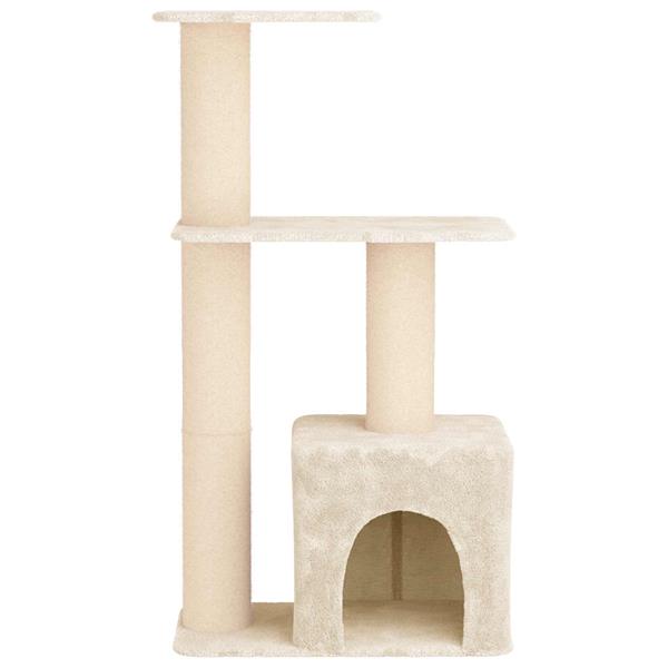 Grote foto vidaxl kattenboom met sisal krabpalen cr mekleurig 133 cm dieren en toebehoren katten accessoires