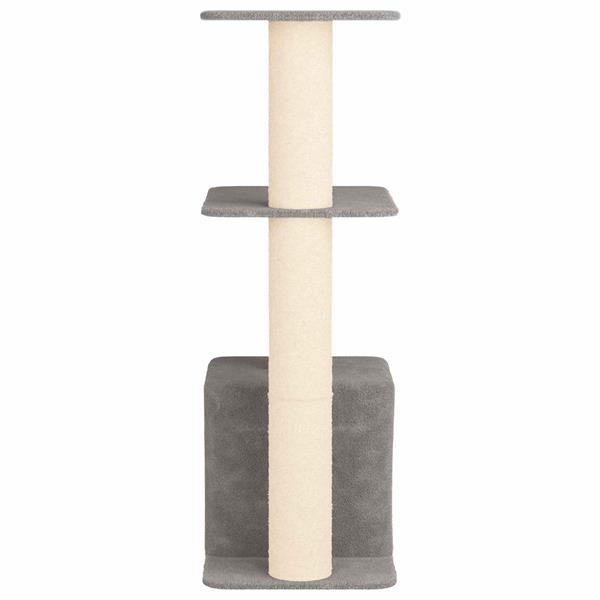 Grote foto vidaxl kattenboom met sisal krabpalen lichtgrijs 133 cm dieren en toebehoren katten accessoires