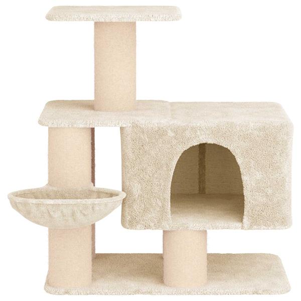 Grote foto vidaxl kattenboom met sisal krabpalen cr mekleurig 96 cm dieren en toebehoren katten accessoires