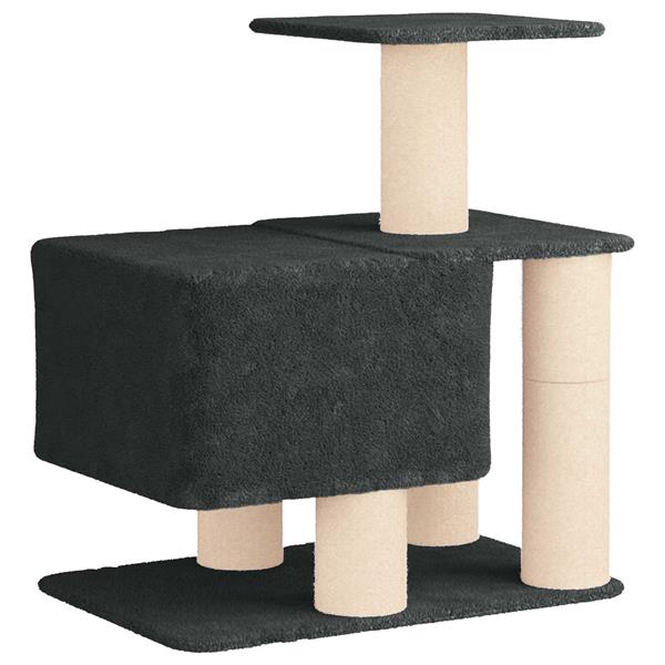 Grote foto vidaxl kattenboom met sisal krabpalen donkergrijs 96 cm dieren en toebehoren katten accessoires