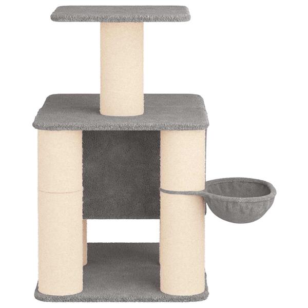 Grote foto vidaxl kattenboom met sisal krabpalen lichtgrijs 96 cm dieren en toebehoren katten accessoires