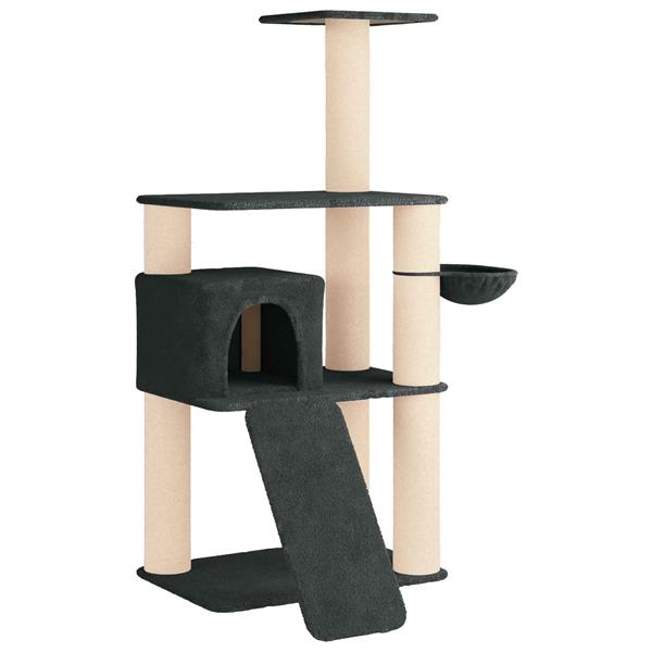 Grote foto vidaxl kattenboom met sisal krabpalen donkergrijs 173 cm dieren en toebehoren katten accessoires