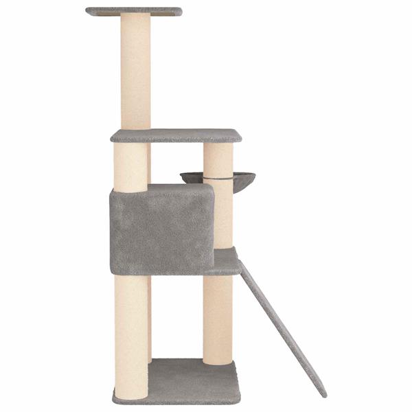 Grote foto vidaxl kattenboom met sisal krabpalen lichtgrijs 173 cm dieren en toebehoren katten accessoires