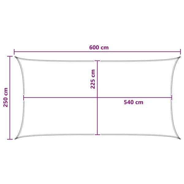 Grote foto vidaxl zonneschaduwzeil 2 5 x 6 m hdpe rechthoekig donkergroen tuin en terras overige tuin en terras