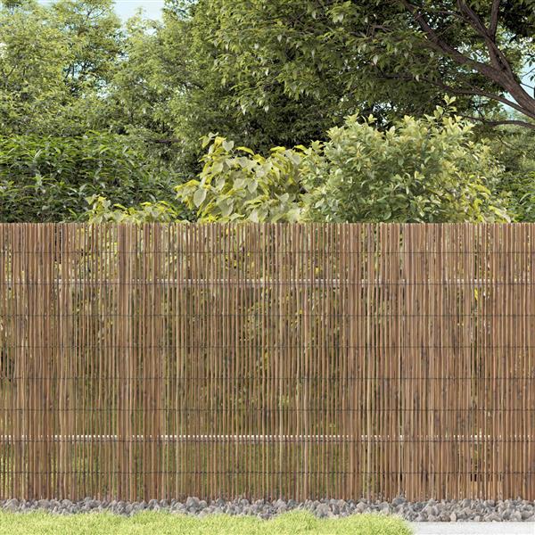 Grote foto vidaxl tuinhek naturel tuin en terras hekken en schuttingen
