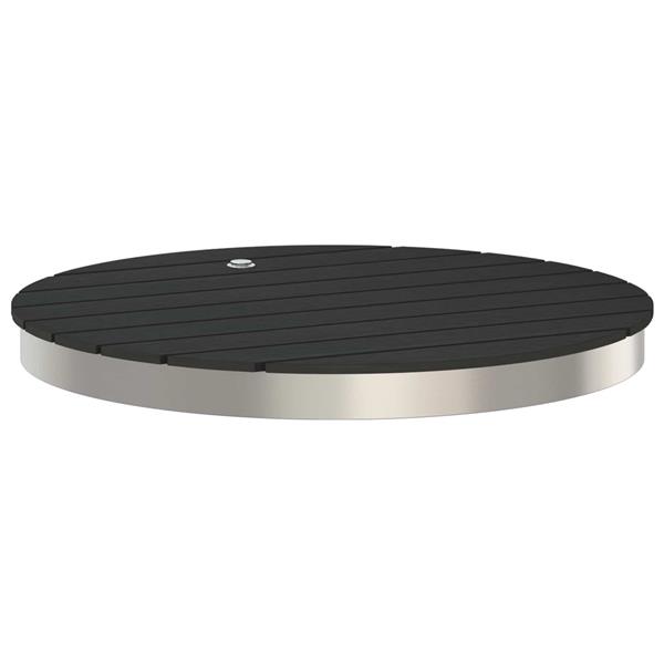 Grote foto vidaxl tuin vloershower wpc en rvs 201 antraciet tuin en terras zwembaden toebehoren