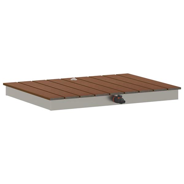 Grote foto vidaxl tuin vloershower wpc en rvs 201 bruin tuin en terras zwembaden toebehoren