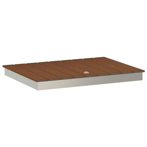 Grote foto vidaxl tuin vloershower wpc en rvs 201 bruin tuin en terras zwembaden toebehoren
