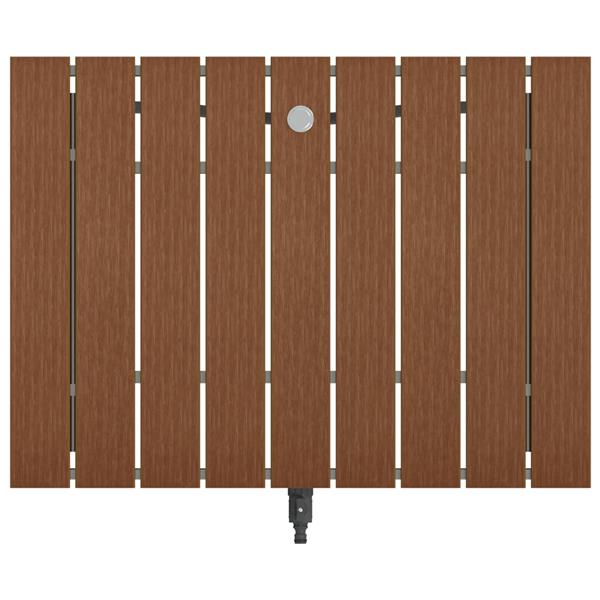 Grote foto vidaxl tuin vloershower wpc en rvs 201 bruin tuin en terras zwembaden toebehoren