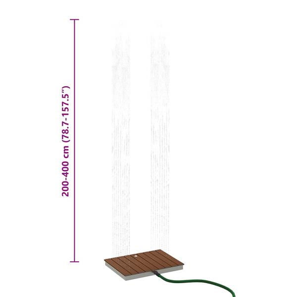 Grote foto vidaxl tuin vloershower wpc en rvs 201 bruin tuin en terras zwembaden toebehoren