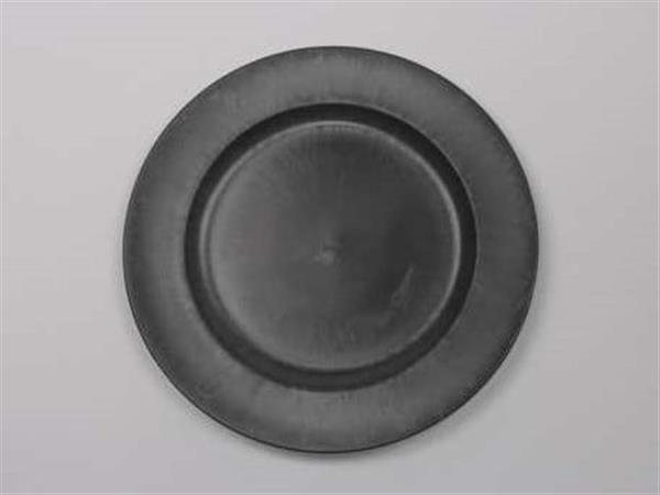 Grote foto onderbord loodlook rond basic grey grijs 28 cm tuin en terras sierplanten