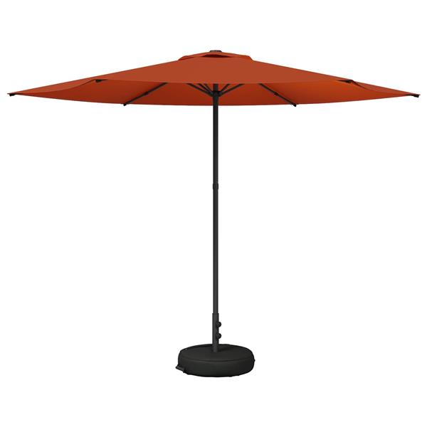 Grote foto vidaxl tuinparasol met basis 300 x 300 cm polyester rechthoekig tuin en terras overige tuin en terras