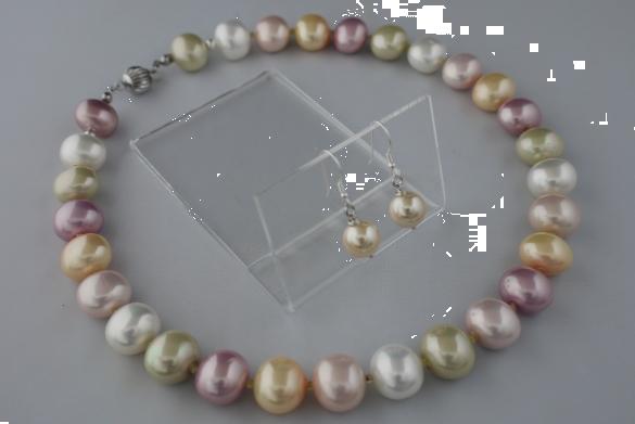 Grote foto shell pearl ketting oorhanger set sieraden tassen en uiterlijk kettingen