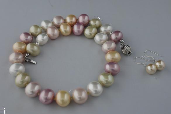 Grote foto shell pearl ketting oorhanger set sieraden tassen en uiterlijk kettingen