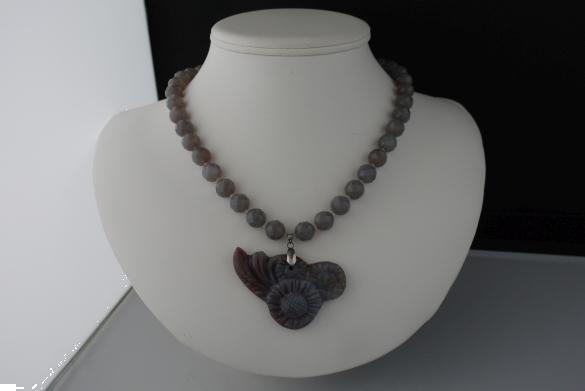Grote foto gefaceteerde grijze agaat ketting oorhanger set sieraden tassen en uiterlijk kettingen