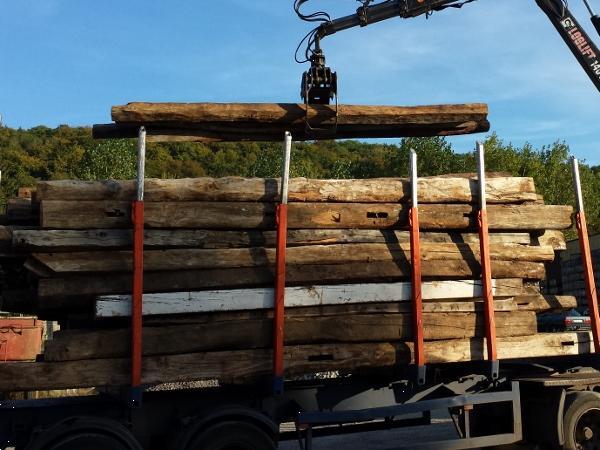 Grote foto oude eiken balken doe het zelf en verbouw hout en planken