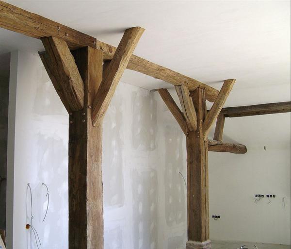 Grote foto oude eiken balken doe het zelf en verbouw hout en planken