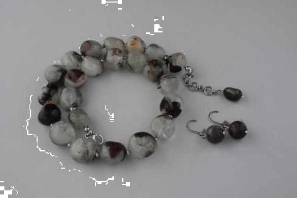 Grote foto lodoliet ketting oorhanger set sieraden tassen en uiterlijk kettingen