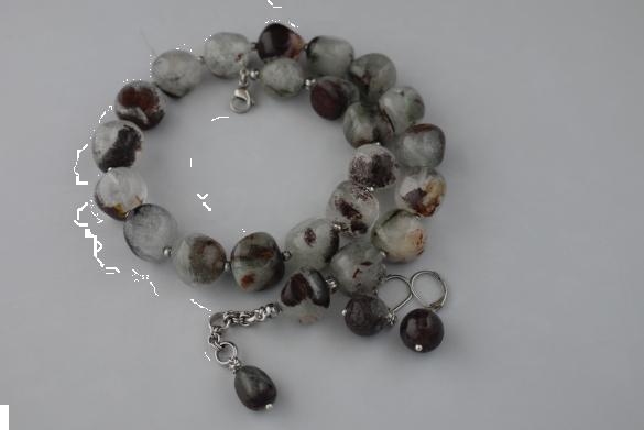 Grote foto lodoliet ketting oorhanger set sieraden tassen en uiterlijk kettingen