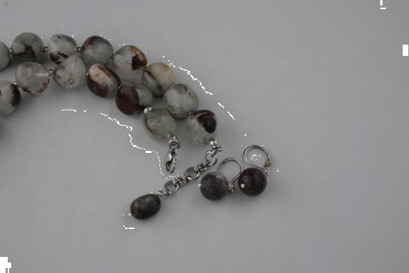 Grote foto lodoliet ketting oorhanger set sieraden tassen en uiterlijk kettingen