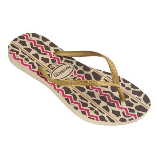 Grote foto havaianas slippers slim animals m 41 42 golden sun kleding dames schoenen