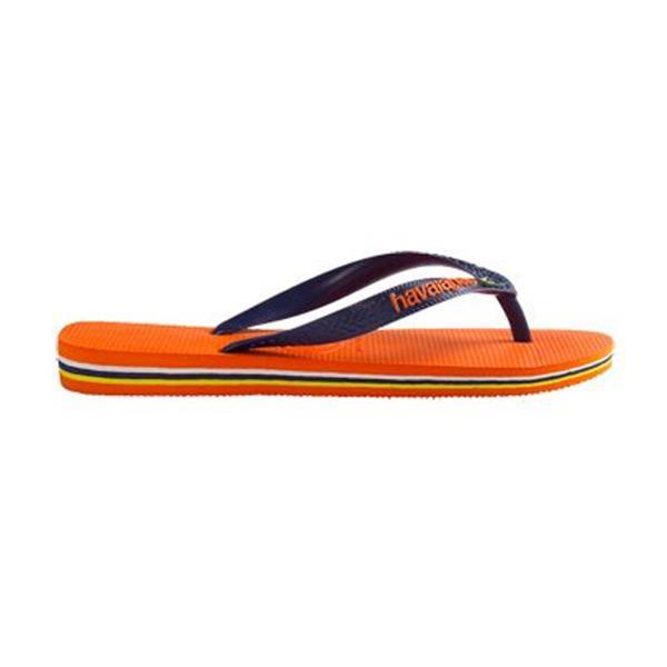 Grote foto havaianas slippers brasil logo m 45 46 oranje navy kleding dames schoenen