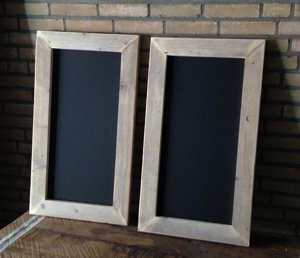 Grote foto krijt magneetborden lijst steigerhout huis en inrichting memoborden