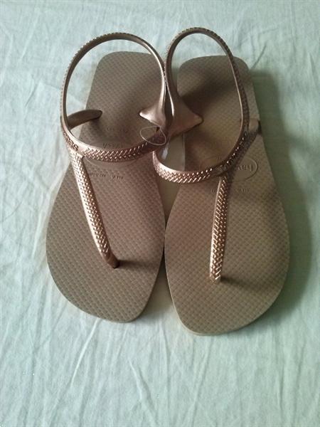 Grote foto havaianas slippers flash urban mt 41 42 roze goud kleding dames schoenen