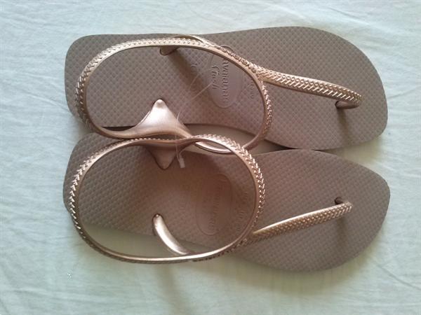 Grote foto havaianas slippers flash urban mt 41 42 roze goud kleding dames schoenen