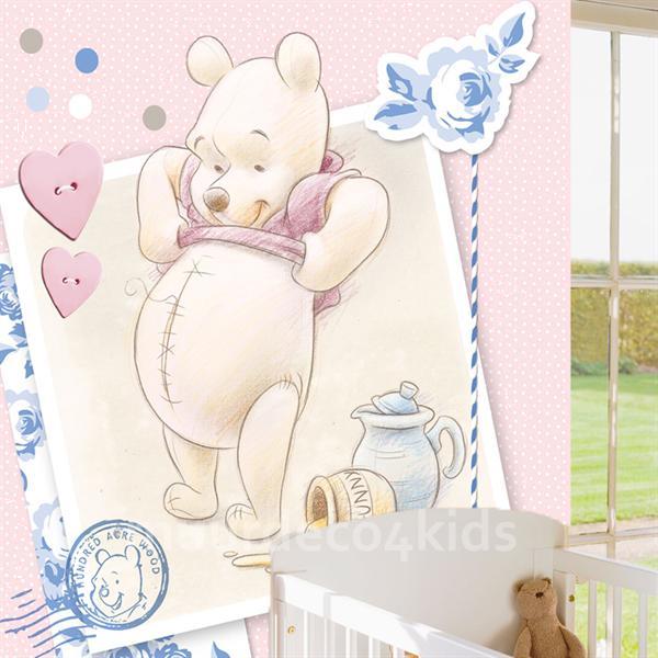 Grote foto winnie the pooh behang babykamer muurdeco4kids kinderen en baby babykamers