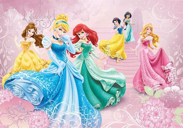 Grote foto disney princess fotobehang prinsessen kinderen en baby inrichting en decoratie