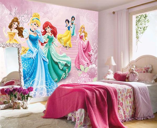 Grote foto disney princess fotobehang prinsessen kinderen en baby inrichting en decoratie