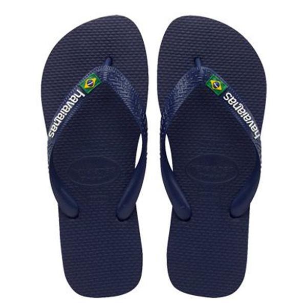 Grote foto havaianas slippers brasil logo mt 45 46 navy blue kleding dames schoenen