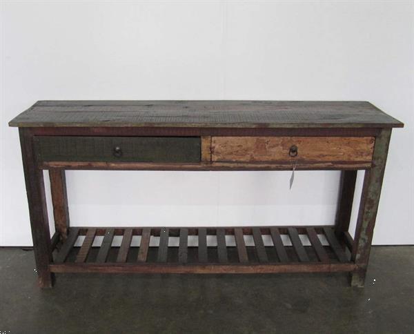 Grote foto brocante wandtafel sidetable vintage meubels huis en inrichting sidetables