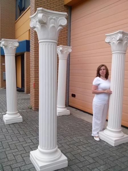 Grote foto witte romeinse zuilen huren griekse kolommen diversen overige