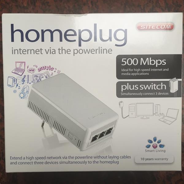Grote foto sitecom homeplug 500 mbps netwerk kit computers en software netwerkkaarten routers en switches