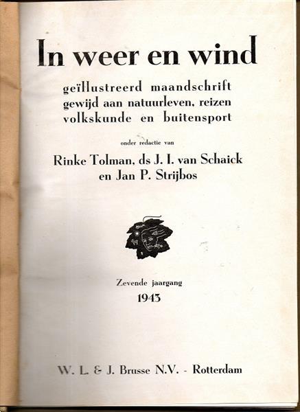 Grote foto in weer en wind geill. maandblad 1943 boeken tijdschriften en kranten