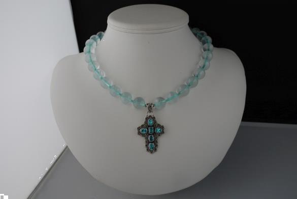 Grote foto topaas 12mm ketting oorhanger set sieraden tassen en uiterlijk kettingen