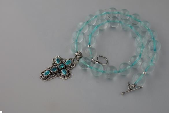 Grote foto topaas 12mm ketting oorhanger set sieraden tassen en uiterlijk kettingen
